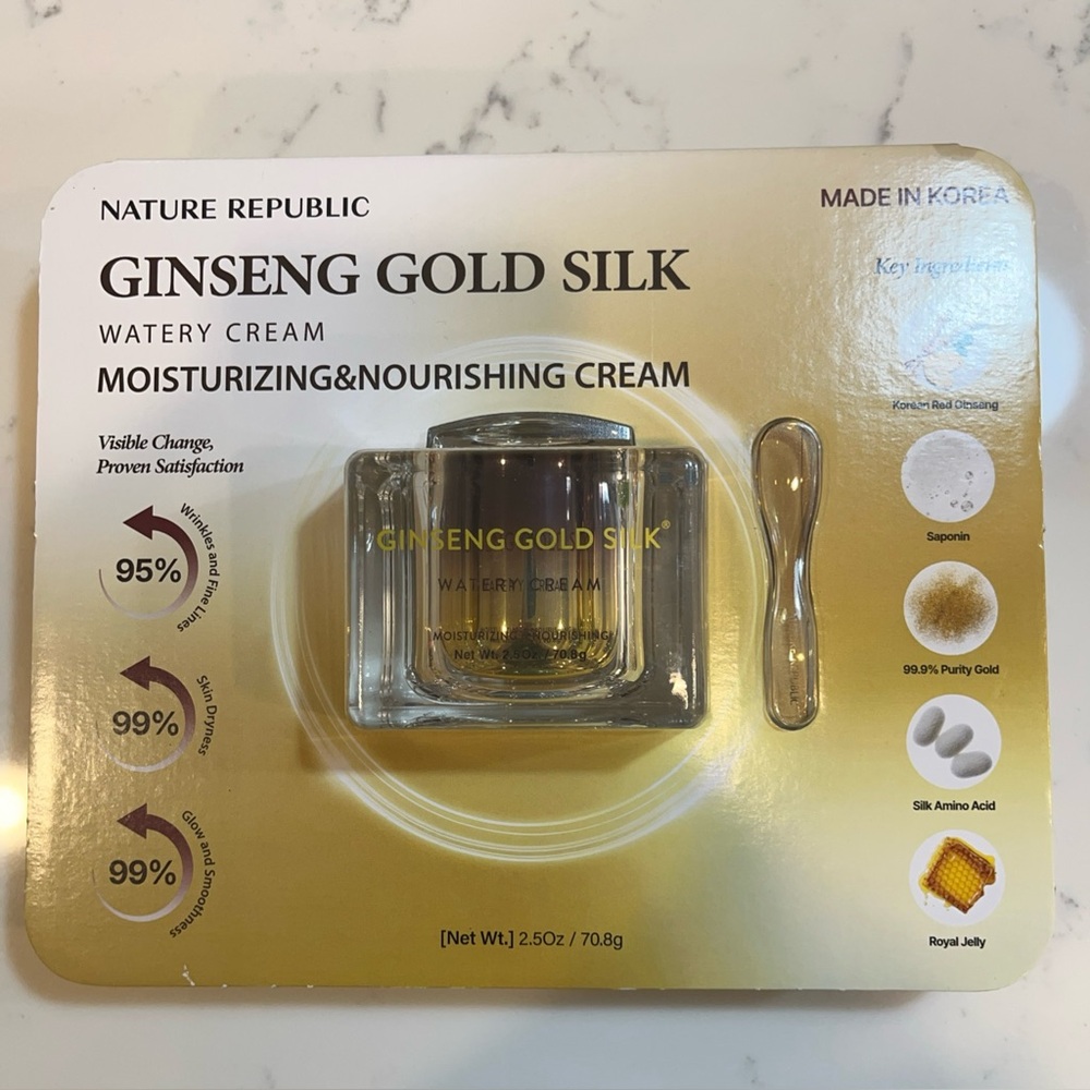 KOREAN Nature Republic Ginseng Gold Silk Watery Cream 2.5 oz/ 70.8g
